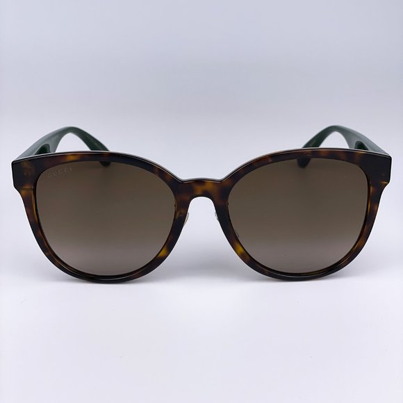 BRAND NEW Gucci GG0854SK 003 Cat Eye Havana Gradient Women Sunglasses - Picture 3 of 11